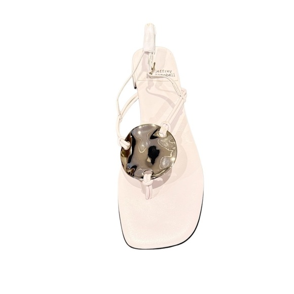 NIB Jeffrey Campbell Chance White Slingback Thong Sandals 7.5 - Picture 5 of 9
